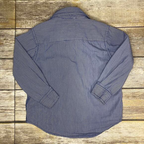 VTG 2007 Baby Gap Nautical Stripe Boys Button Up Shirt Sz 4T - Picture 2 of 7